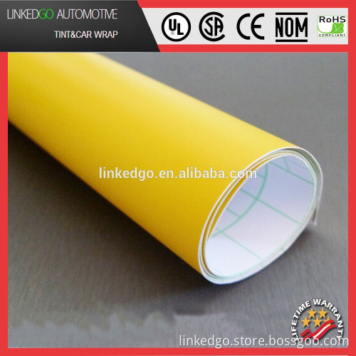Car wrapping vinyl Film 1.52*30M Matte Yellow Vinyl Wrap Car Wrap Film